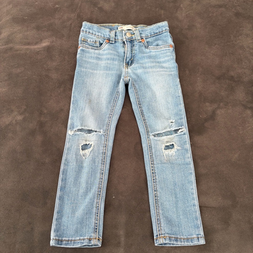 👖 Levi’s 510 Performance Super Skinny Boys Jeans | Distressed | Size 4 Reg